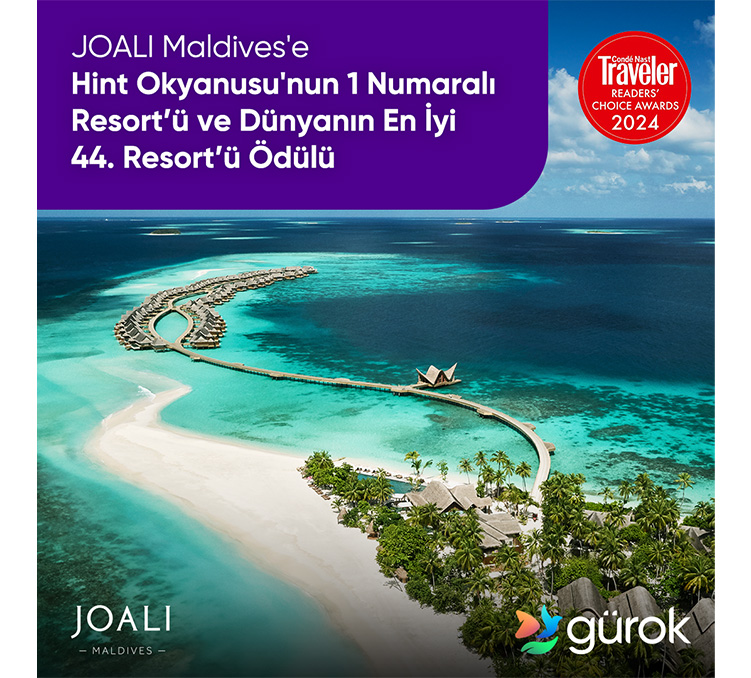 JOALI Maldives, Condé Nast Traveler Readers' Choice Awards 2024’te İki Önemli  Ödül Birden Kazandı!