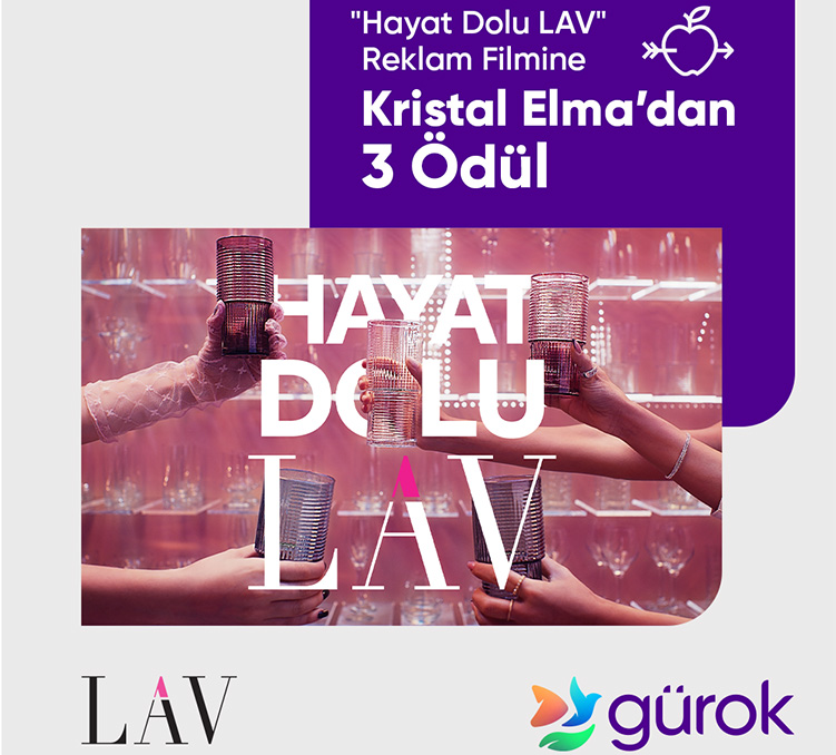 LAV "Hayat Dolu LAV" Reklam filmi ile Kristal Elma'da 3 Ödüle Layık Görüldü!